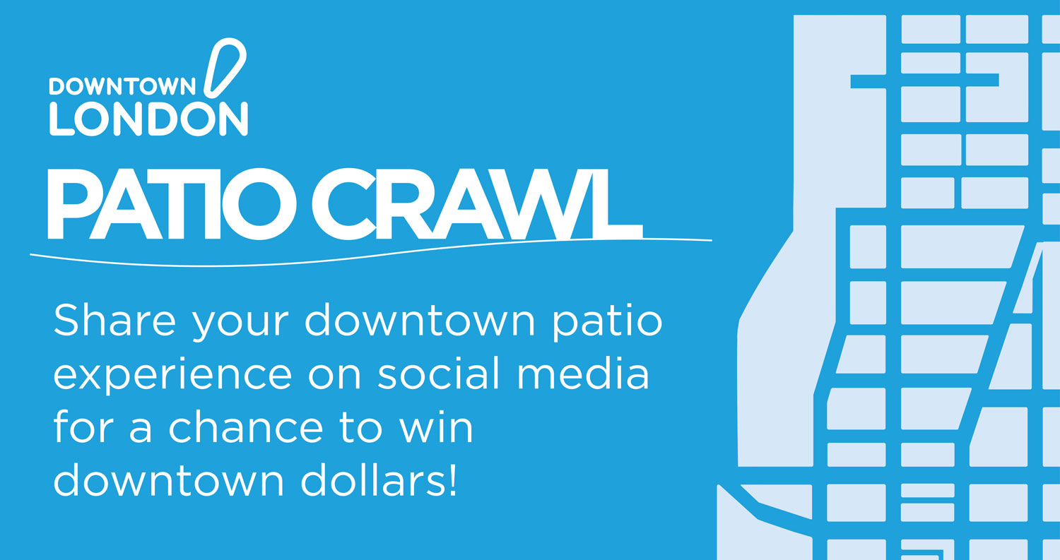Downtown London patio crawl graphic