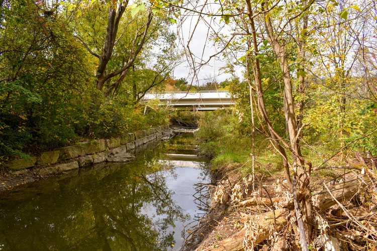 Bridge over creek at Sawmill Valley Trail